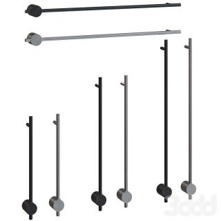 Электрический полотенцесушитель Broner Bruno NF.BR.007.080.0000.RAL 9005М 80 см без кнопки чёрный матовый